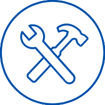 hammer and wrench icon