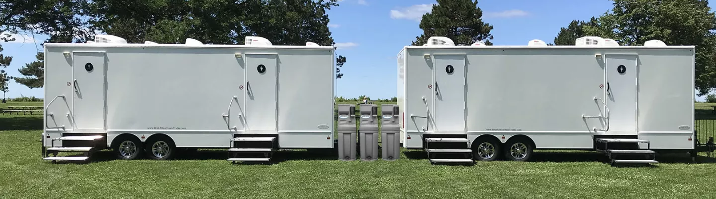 Restroom Trailers with hand washing stations