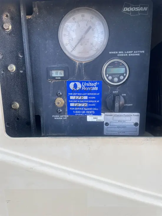 2018 Doosan C185WDZ-T4F Air Compressor