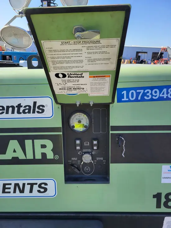 2018 Sullair 185DPQ-KU-T3 Air Compressor