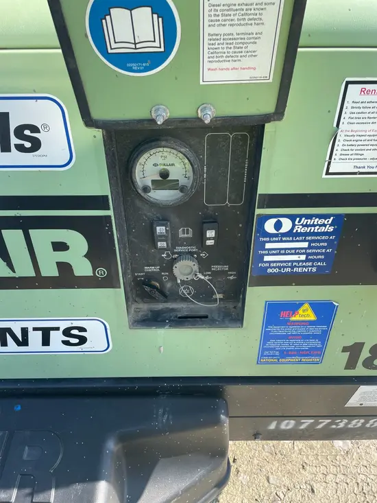 2018 Sullair 185DPQ-KU-T3 Air Compressor