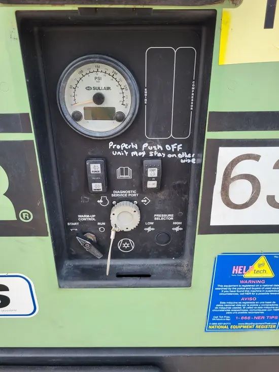 2018 Sullair 185DPQ-KU-T3 Air Compressor