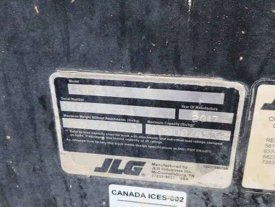 2017 JLG 1055 Forklift