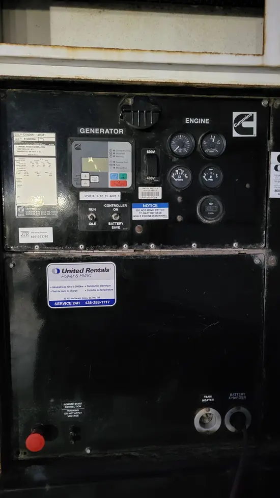 2014 Cummins C150D6RG Diesel Generator