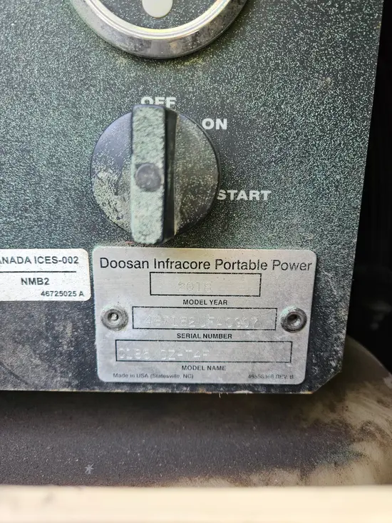 2018 Doosan C185WDZ-T4F Air Compressor