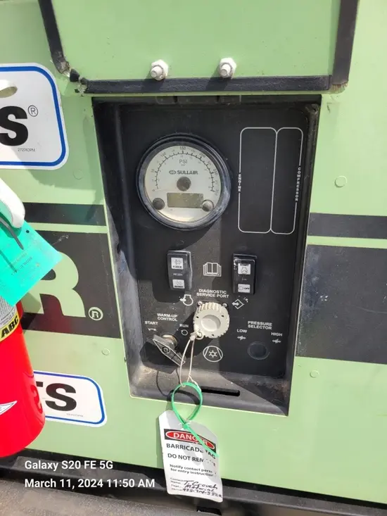2018 Sullair 185DPQ-KU-T3 Air Compressor
