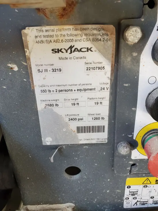 2017 Skyjack SJIII3219 Scissor Lift