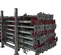 View of an Acrow propping system packed down with a white cut out background