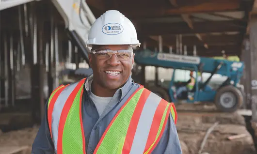 man in ppe on construction site