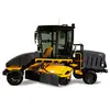 Black and yellow Laymor ride-on sweeper