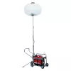 Red, gray and black MULTIQUIP Balloon Light Stand with Cart, 1,000-1,600W