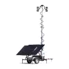 White and silver WANCO LIGHT TOWER, HYBRID SOLAR/IC