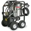 silver pressure washer on wheels