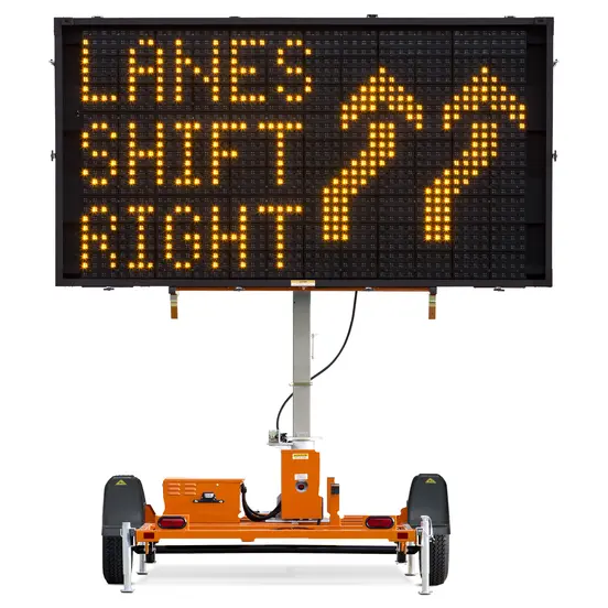Orange Wanco solar powered Full-matrix Variable Message Sign