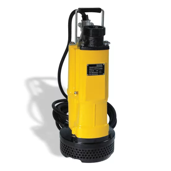 Black and yellow WACKER Electric Submersible Pump, 3 in.