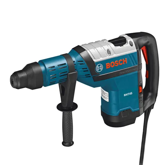 Blue and black BOSCH Rotary Hammer, X-Large SDS Max Drive, 120V Electric Powered