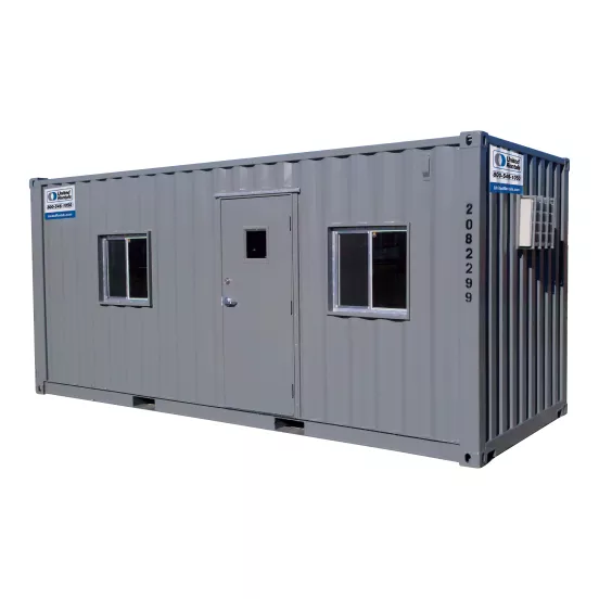 Gray GENERIC 20 ft. by 8 ft. by 8.5 ft. Ground-Level Office Container