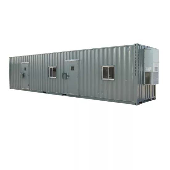 Gray 40 ft. by 8 ft. by 9.5 ft. Ground-Level Office Container