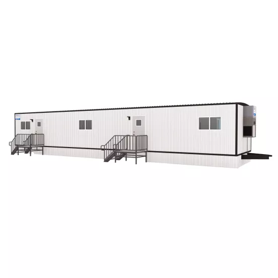 60 ft. by 12 ft. Office Trailer, 2 Offices, 1 Restroom