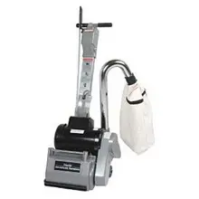 silver floor sander with vacuum bag product shot